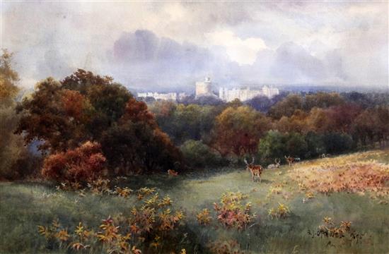 Benjamin John Ottewell (1884-1937) Windsor Castle from the park 13 x 20.5in.